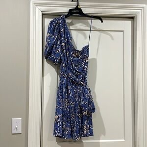 XL Nine West One Shoulder leopard dress